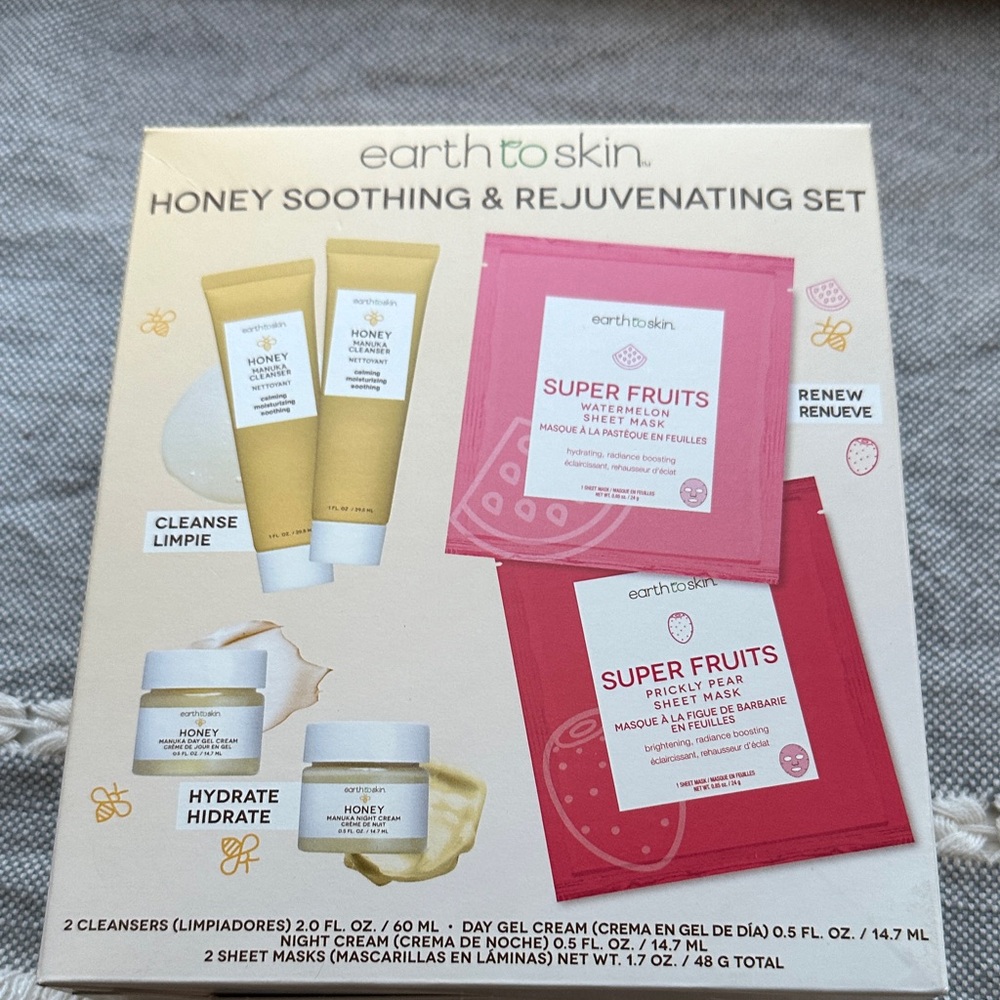 Earth to skin Honey Soothing & Rejuvenating Skincare Set